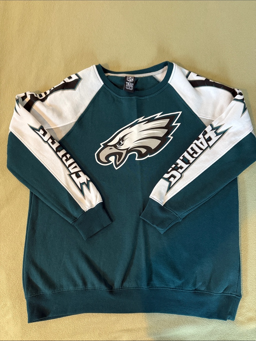 NFL Philadelphia Eagles Teal & White Crewneck Sweatshirt- unisex